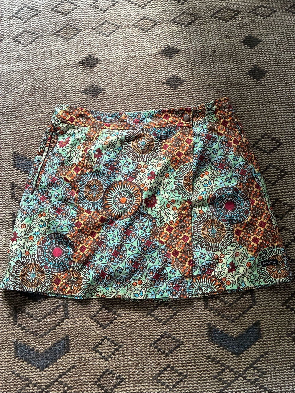 Athleta Mint Green Medallion Print Mini Skort